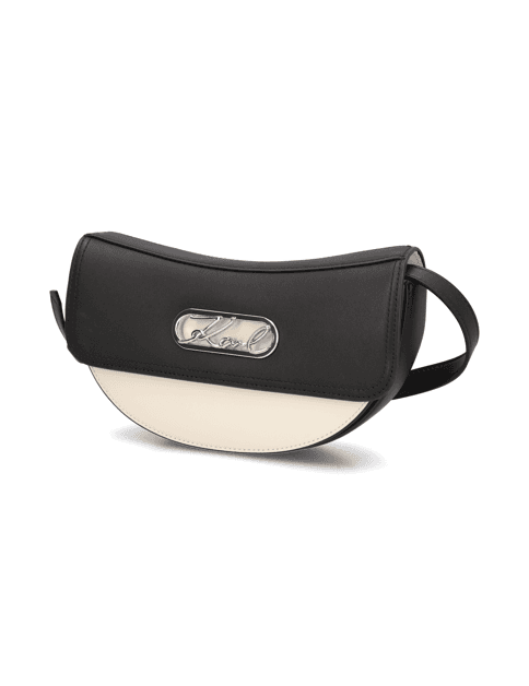 Kabelka Karl Lagerfeld K/Signature Curve DCB BL/WH