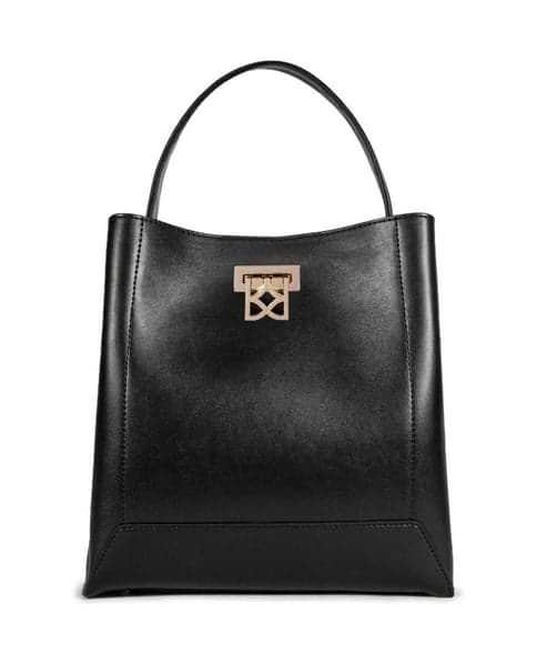 Kabelka Kazar Black women's bag with a decorative clasp