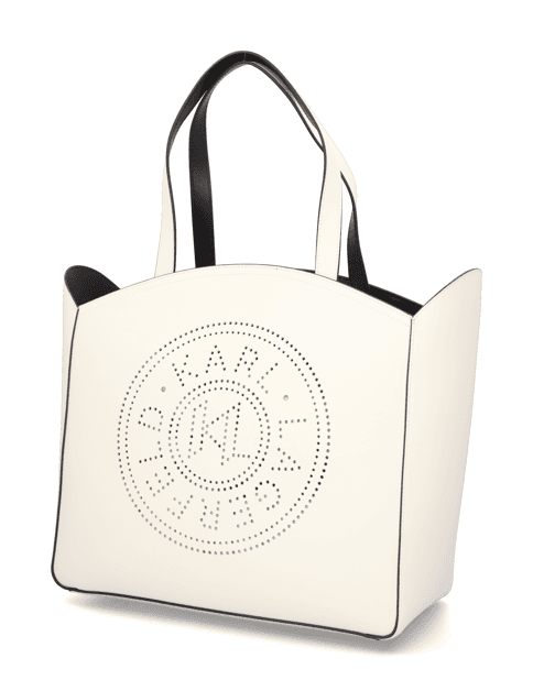 K/circle lg tote perforated Karl Lagerfeld