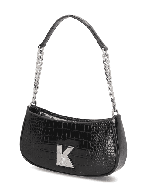 K/kameo shoulderbag croc Karl Lagerfeld, černá