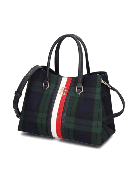 Kabelka Tommy Hilfiger TH Emblem Small Satchel BW