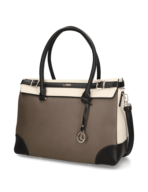 Kabelka Shopper L.Credi, hnědá