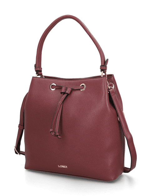 Kabelka L.Credi Hobo Ebony, červená