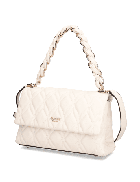 Kabelka přes rameno Guess Maxine Flap Crossbody, bílá
