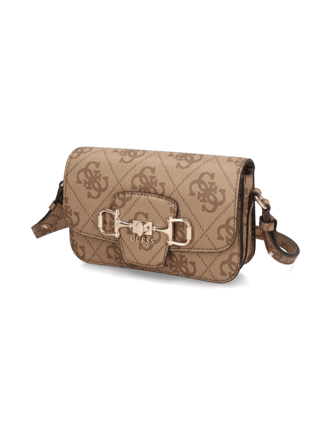 Kabelka přes rameno Guess Janie Logo Cnvrtbl Xbody Flap, hnědá