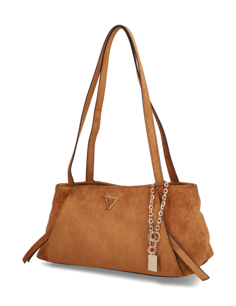 Kabelka Guess Devon Shoulder Satchel, hnědá