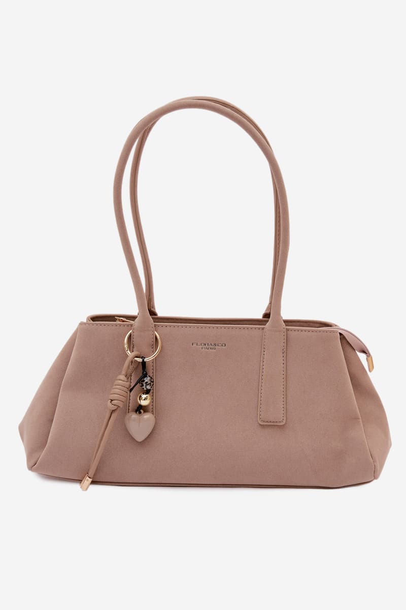 Flora&Co béžová kabelka s přívěskem