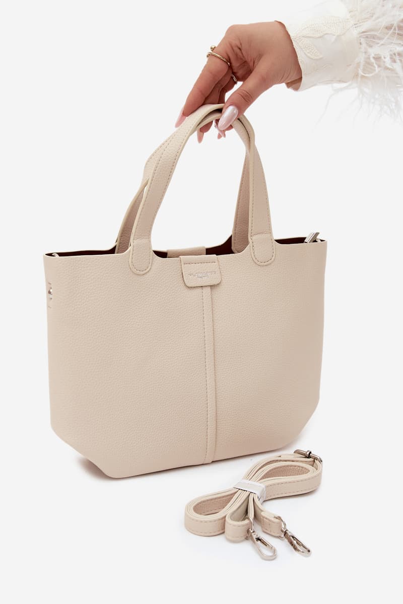 Flora&Co světle béžová kabelka z imitace kůže
