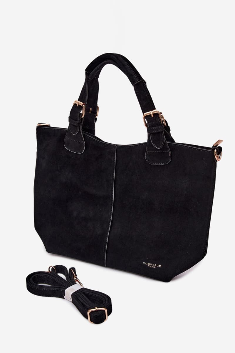Černá semišová kabelka Flora&Co Clarette 3