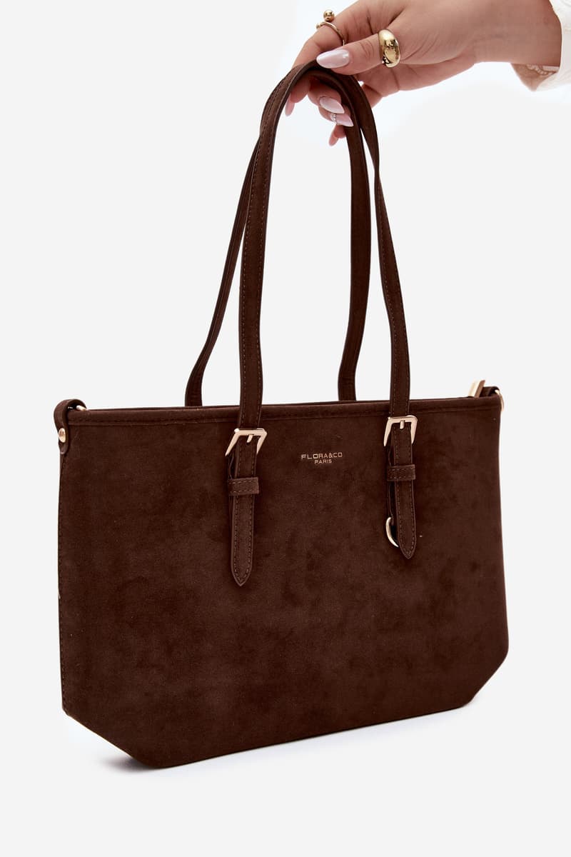 Flora&Co Shopper taška z imitace semiše 2