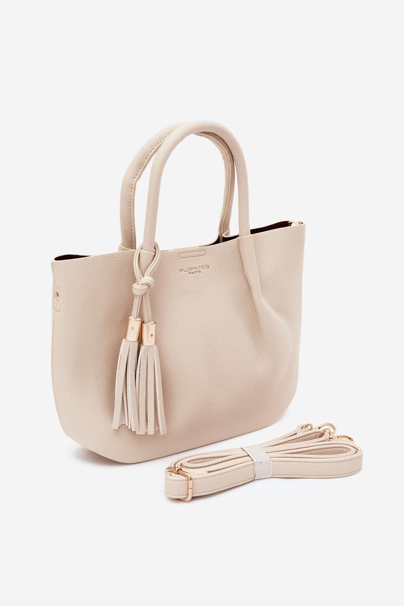 Flora&Co světle béžová kabelka z umělé kůže, krémová 2