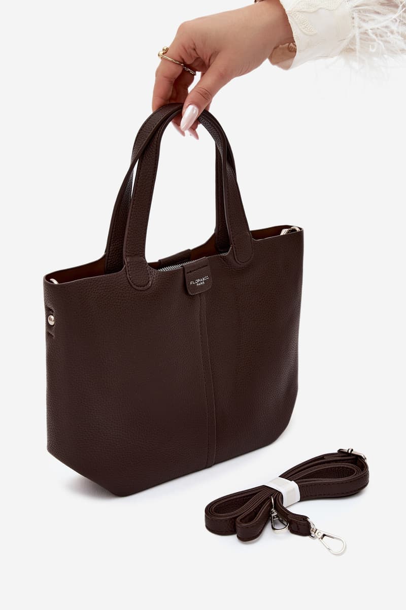 Flora&Co Blaire čokoládová kabelka z eko kůže 3
