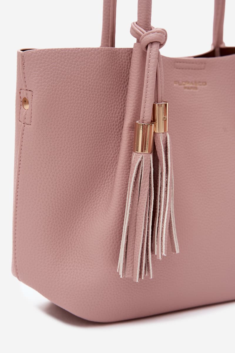Flora&Co Růžová kabelka z kůže 5