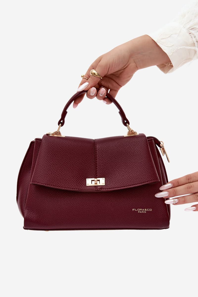 Flora&Co Dámská kabelka z eko kůže, burgundy 5