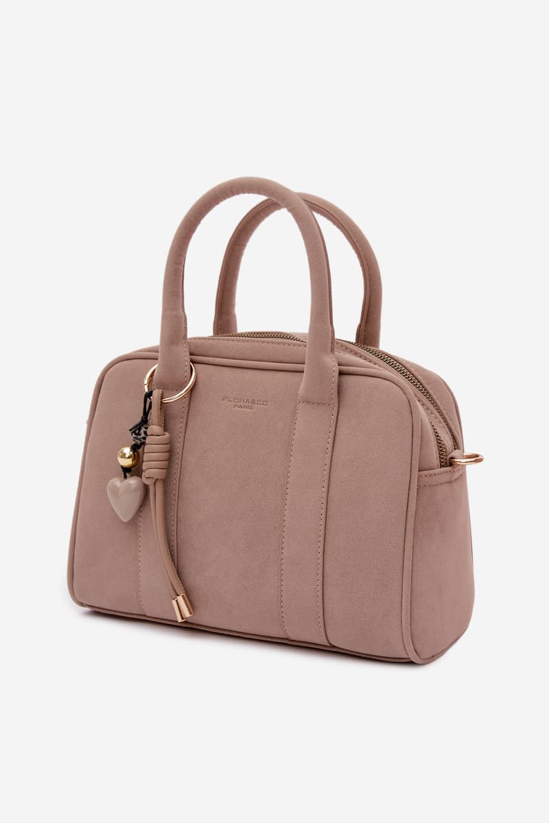 Flora&Co Béžová Eco Semišová Kabelka Box 2
