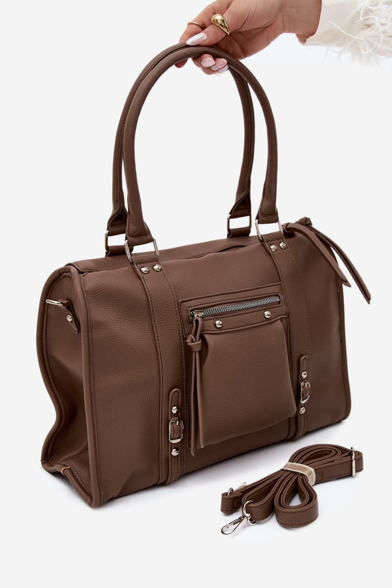 Velká taupe kabelka Flora&Co z imitace kůže 3