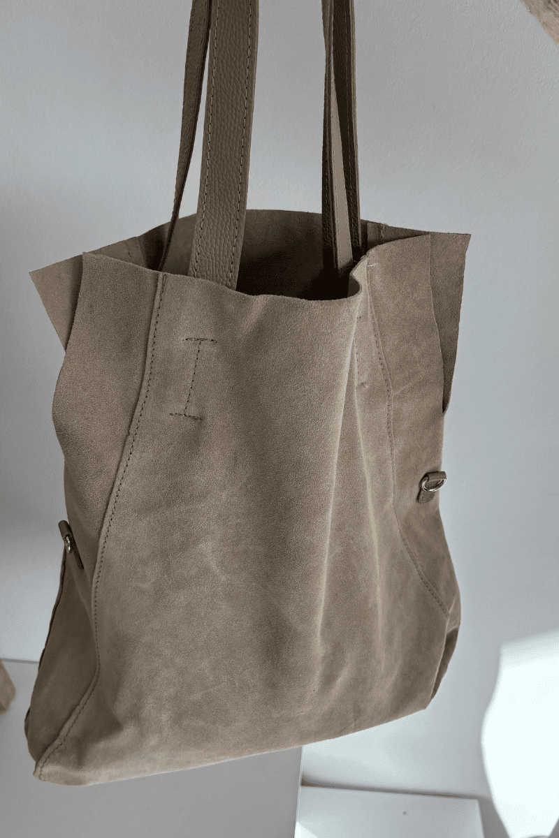 Boto semišová shopper taška světle béžová 2