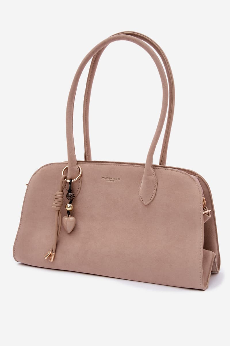 Flora&Co béžová kabelka ze semiše 2