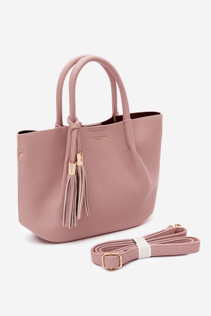 Flora&Co Růžová kabelka z kůže 2