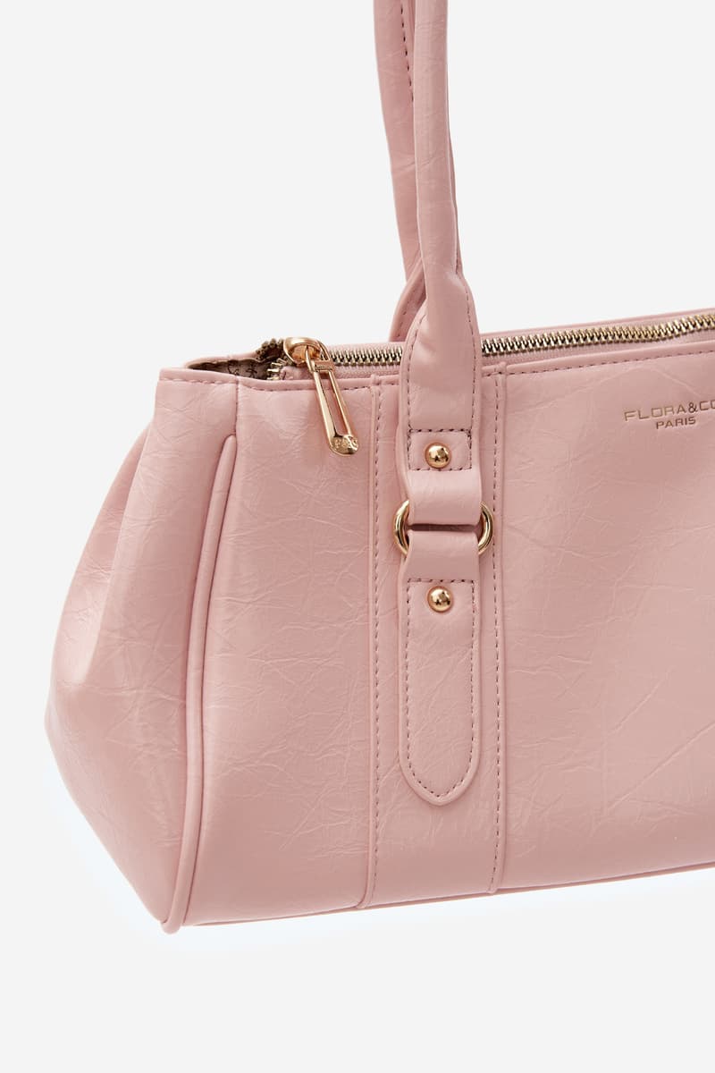 Flora&Co Růžová kabelka z imitace kůže 4