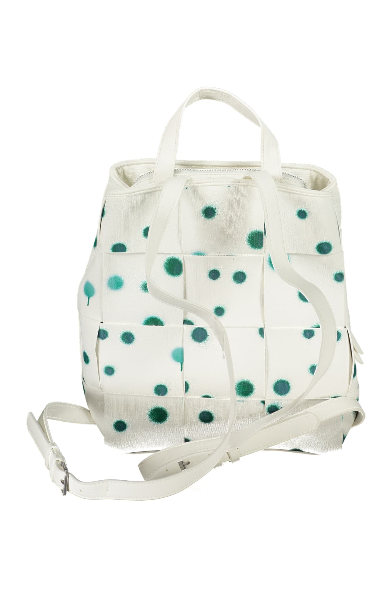 Zeleno-bílý dámský vzorovaný batoh Desigual New Splatter Sumy Mini 4