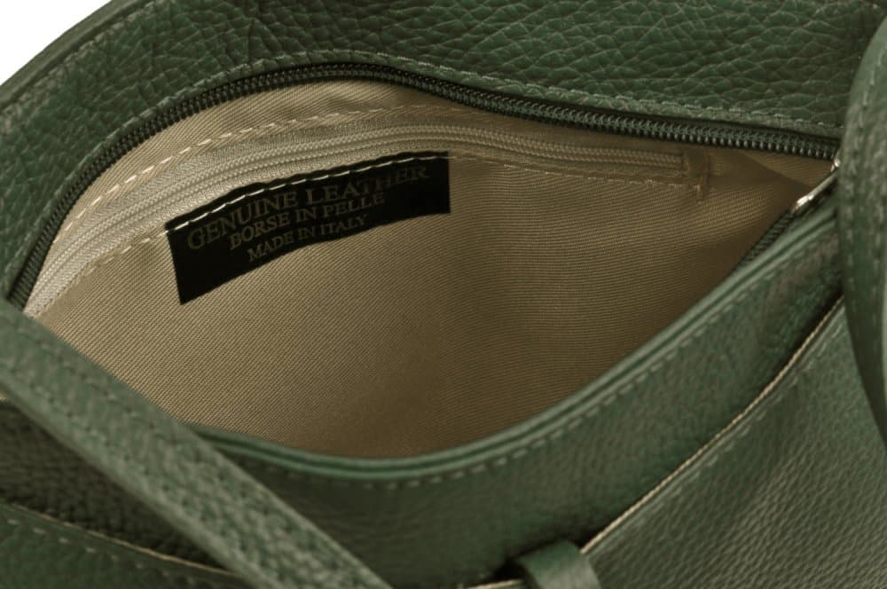 MaxFly kožená kabelka 5085 zelená - militare 6