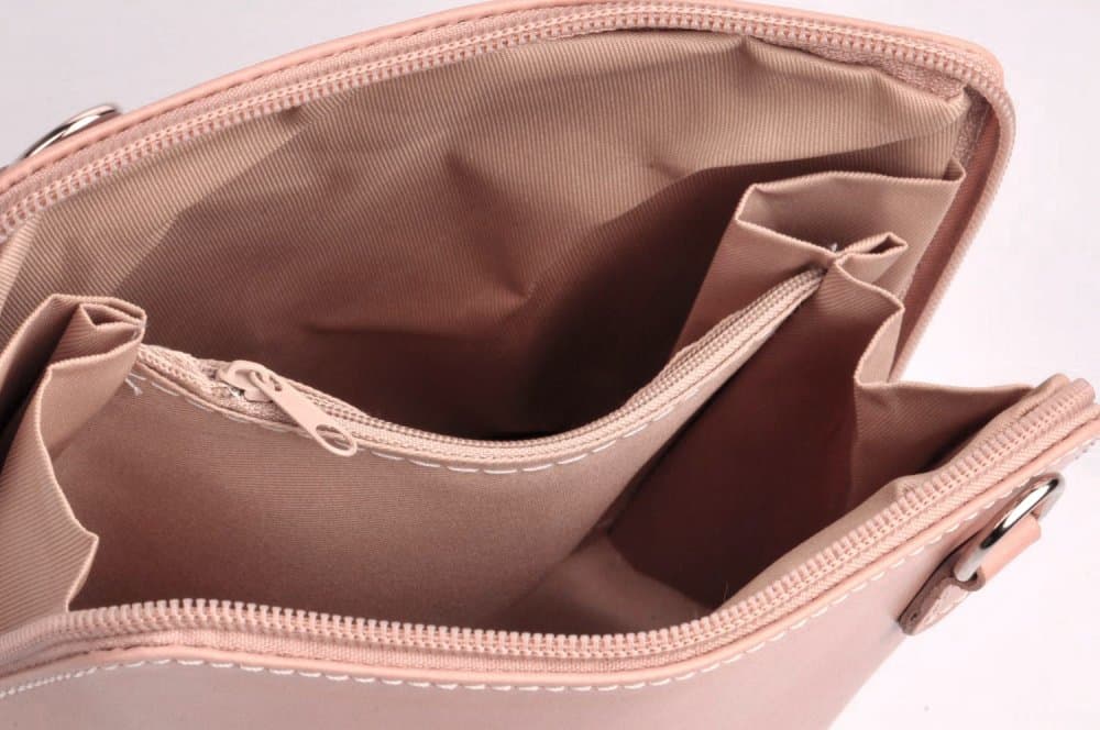 Giglio leather Malá dámská kožená kabelka 133 světle růžová 5