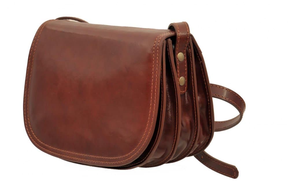 Giglio leather malá kožená lovecká kabelka 96 hnědá 3