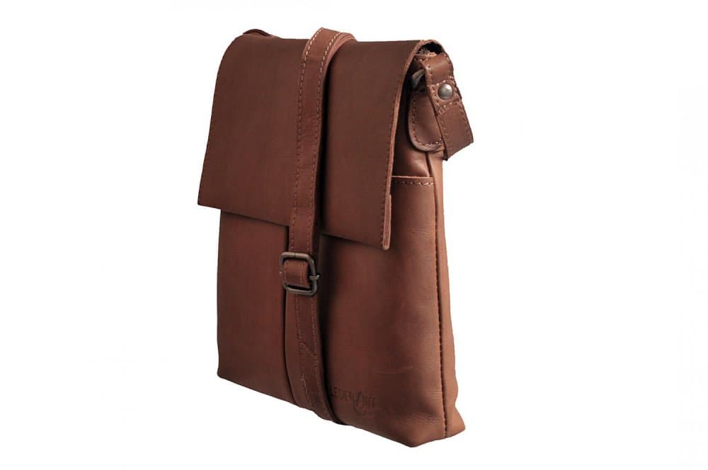 LederArt Kožená kabelka LA-503 hnědá cognac 4