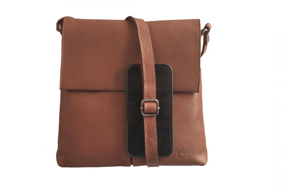 LederArt Kožená kabelka LA-503 hnědá cognac 2