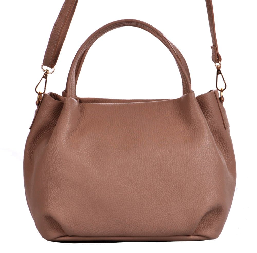 MaxFly Dámská kožená kabelka 5721 cognac 4