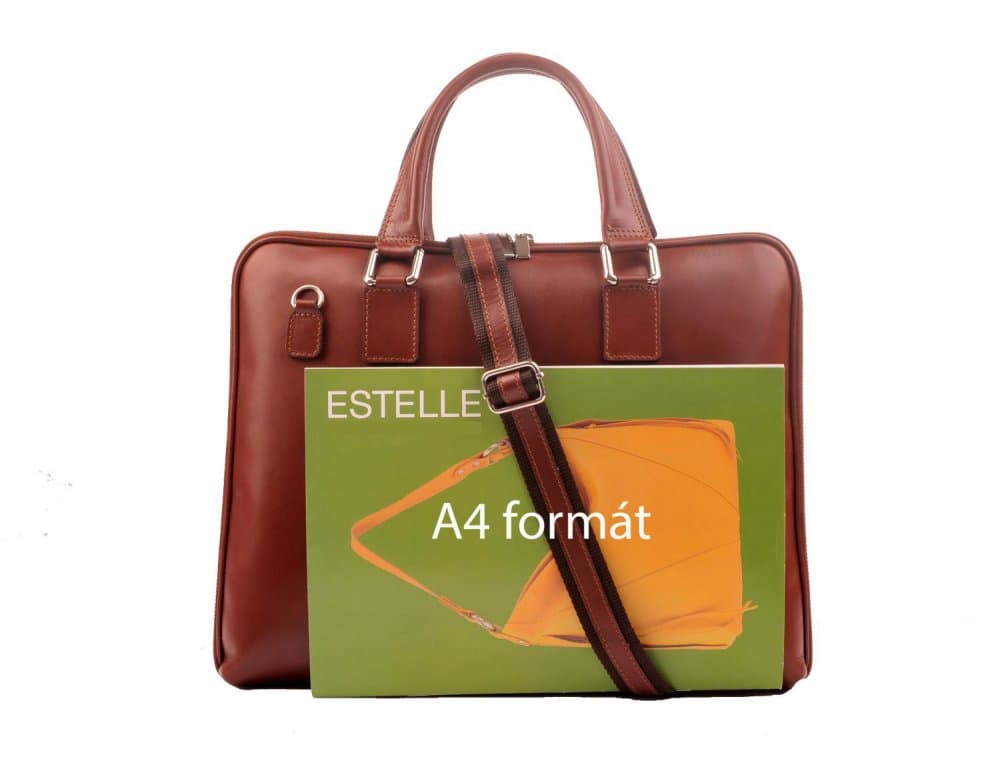 Giglio leather Dámská kožená crossbody aktovka 3920 hnědá 4