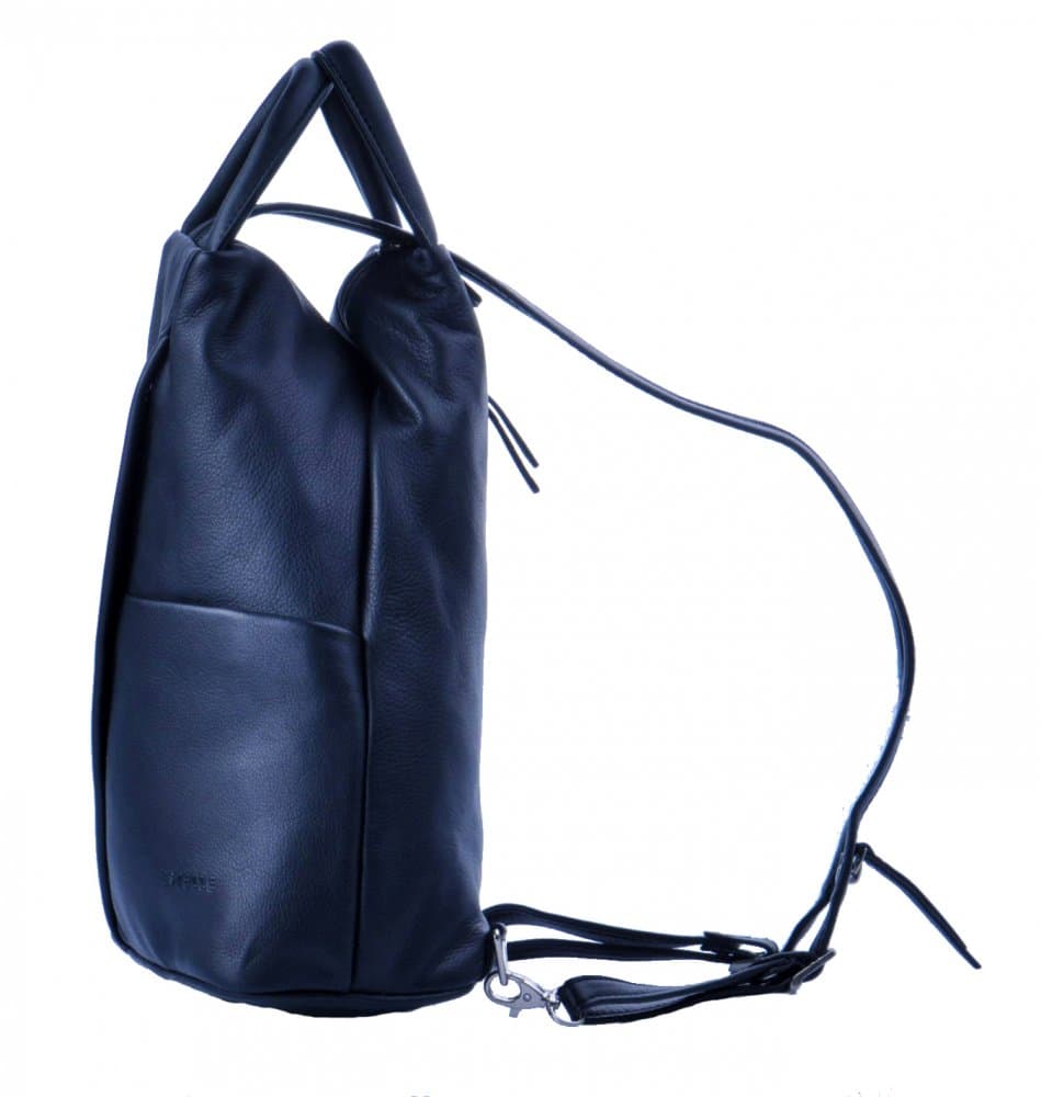Estelle Dámský kožený batoh ET-0139 tmavě modrý 4