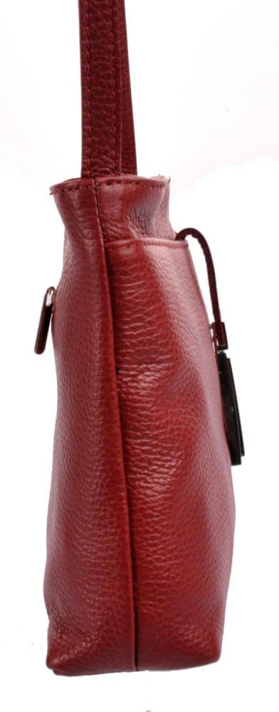 MaxFly kožená kabelka 5085 bordo 5