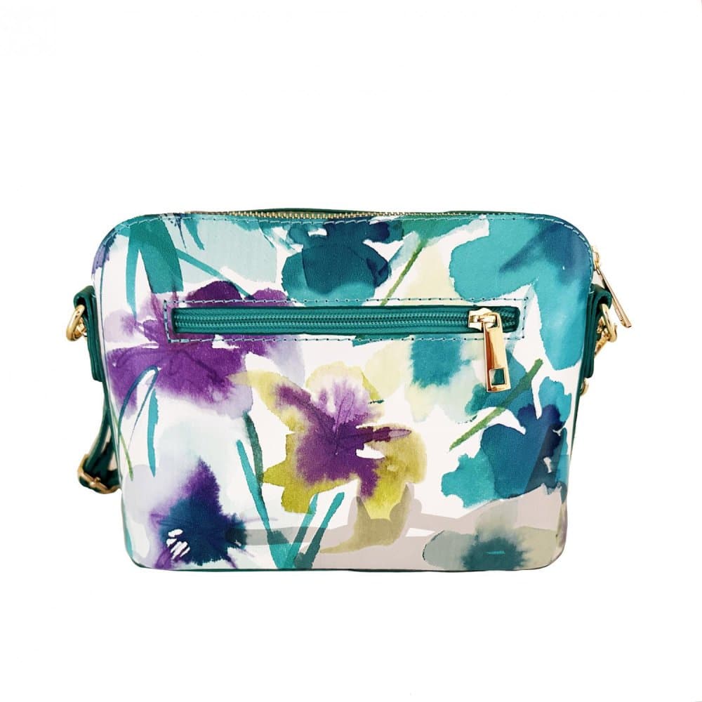 MaxFly dámská kožená kabelka crossbody 52321-16 tyrkysová 3
