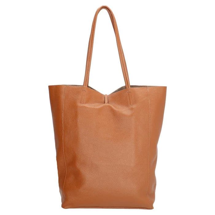 Charm London velká kožená kabelka L429 světle hnědá 6