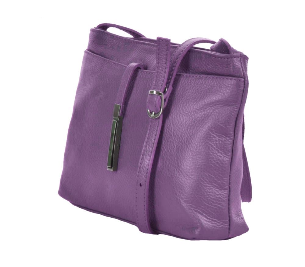 Dámská kožená crossbody kabelka 5085 fialová - 2. jakost 3