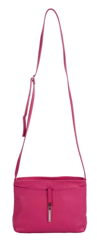 MaxFly kožená kabelka 5085 růžová - fuxia 3