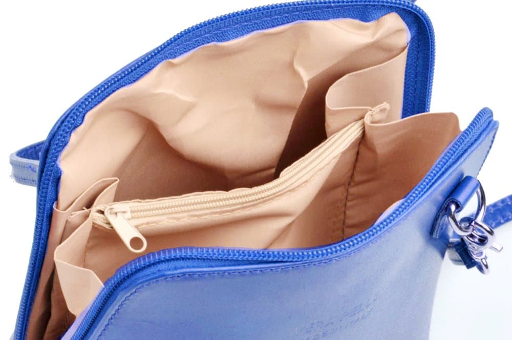 Giglio leather Malá dámská kožená kabelka 133 modrá 4