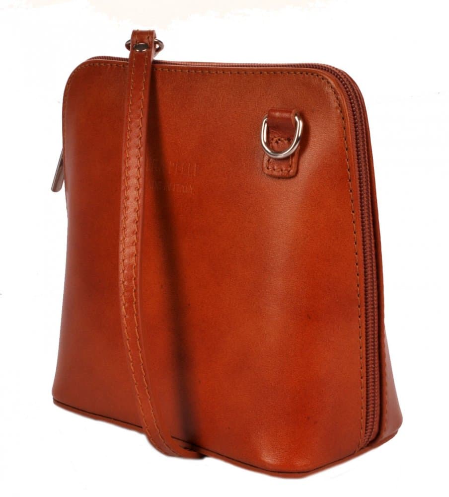 Giglio Leather malá dámská kožená kabelka 133 přírodní hnědá - camel 3