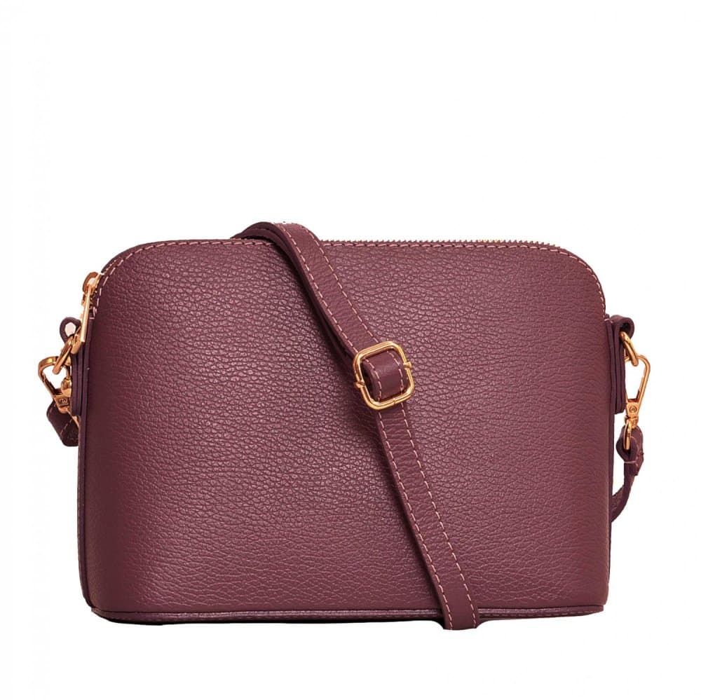 MaxFly dámská kožená kabelka crossbody 5232 bordo 3