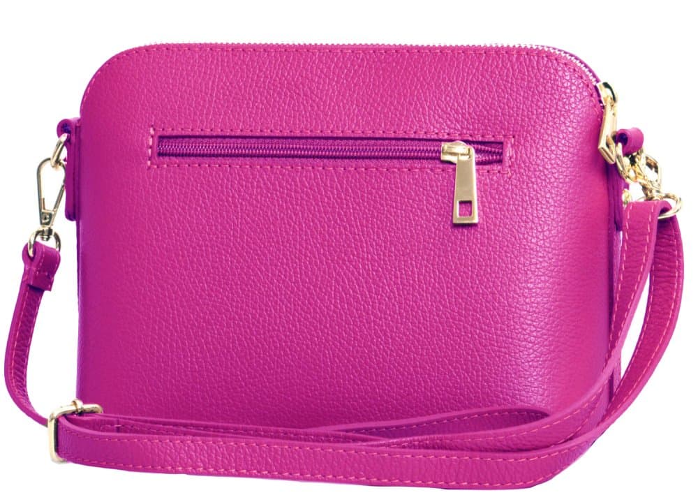 MaxFly dámská kožená kabelka crossbody 5232 fuxia 3