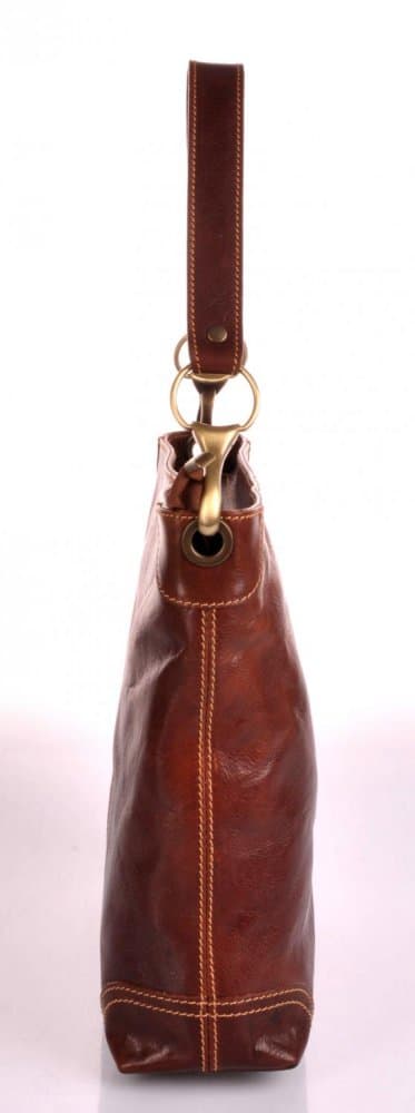Giglio leather velká kožená kabelka 307 hnědá 2