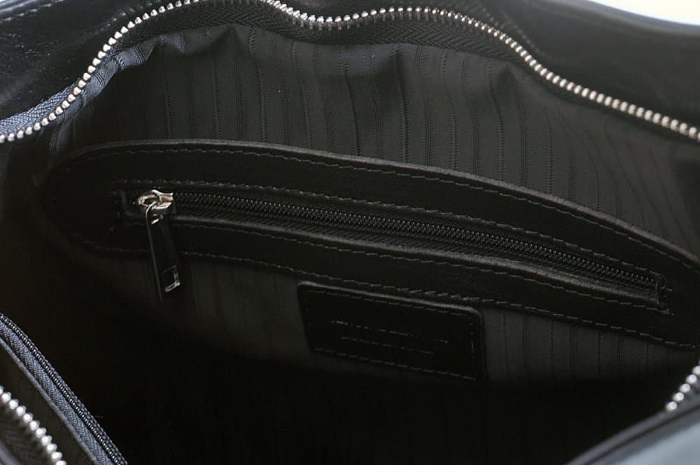 Giglio leather Dámská kožená kabelka přes rameno 095 černá 4