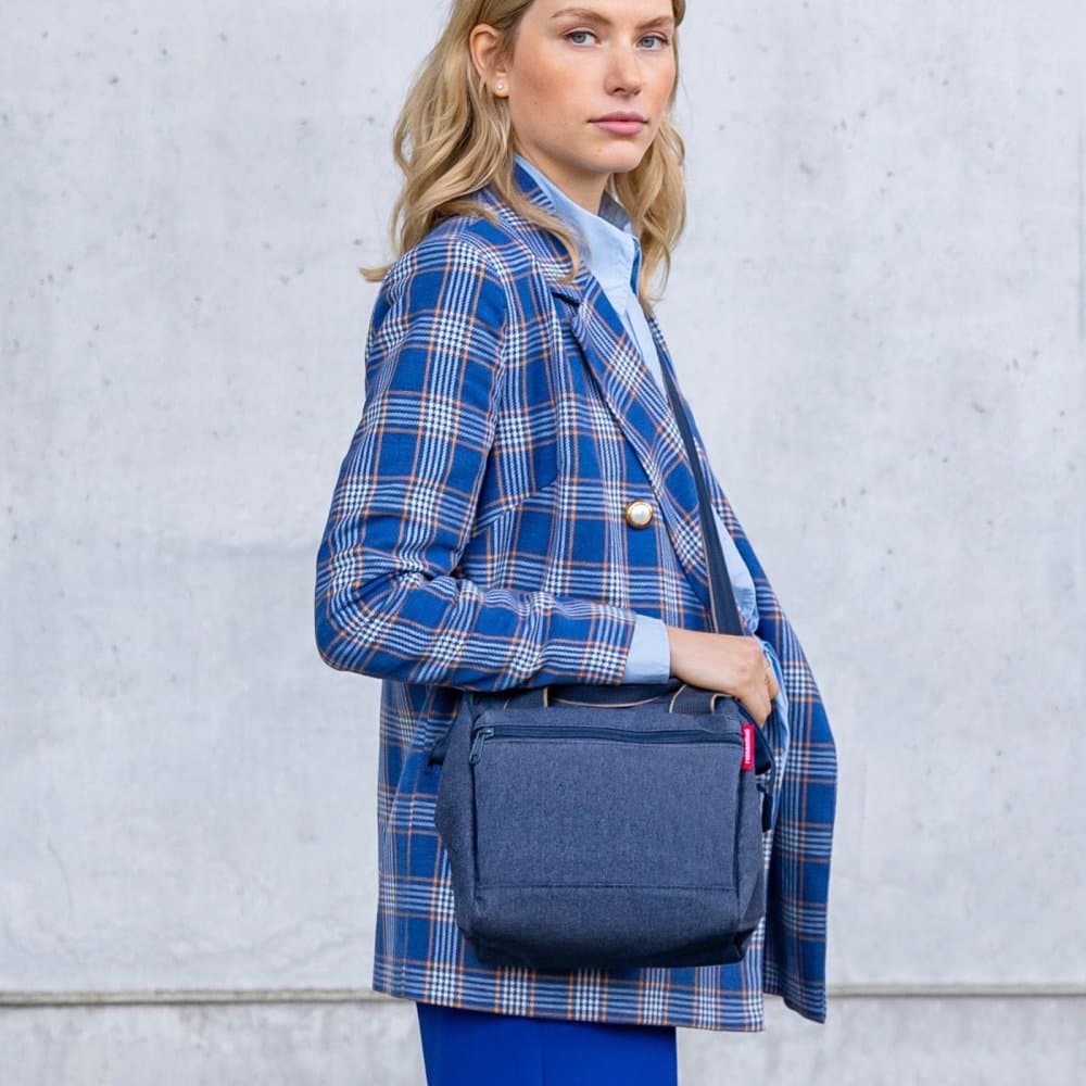 Kabelka Allrounder cross herringbone dark blue MQ4113 modrá 4