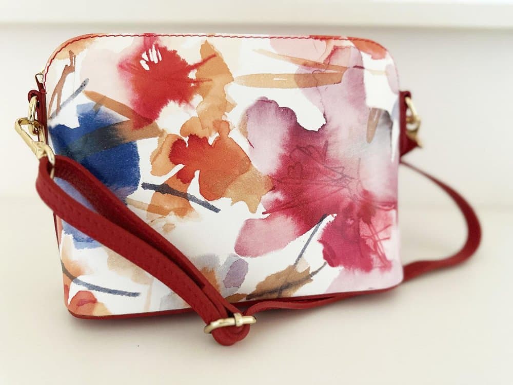 MaxFly dámská kožená kabelka crossbody 52321 červená 4