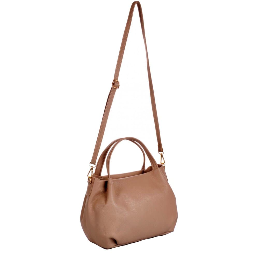 MaxFly Dámská kožená kabelka 5721 cognac 3