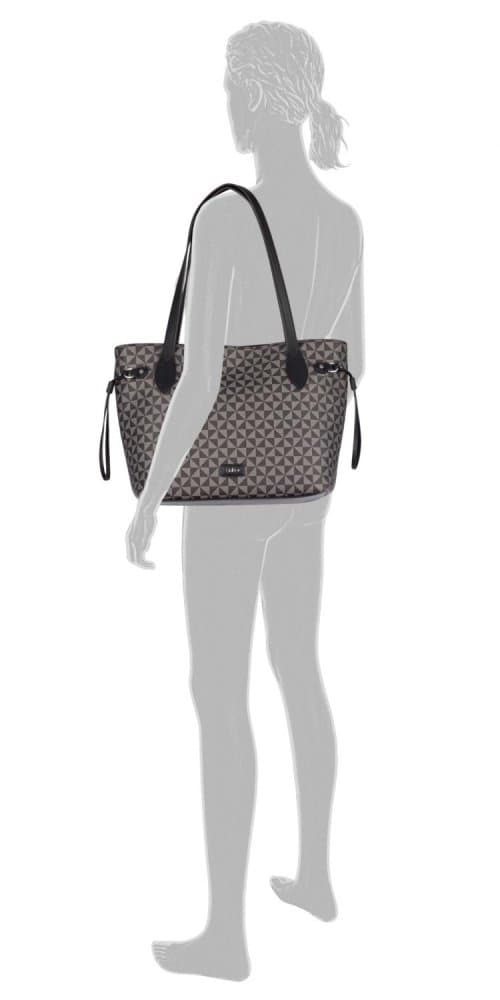 Gabor Kabelka Barina zip shopper mixed black 8441-133 černá 4