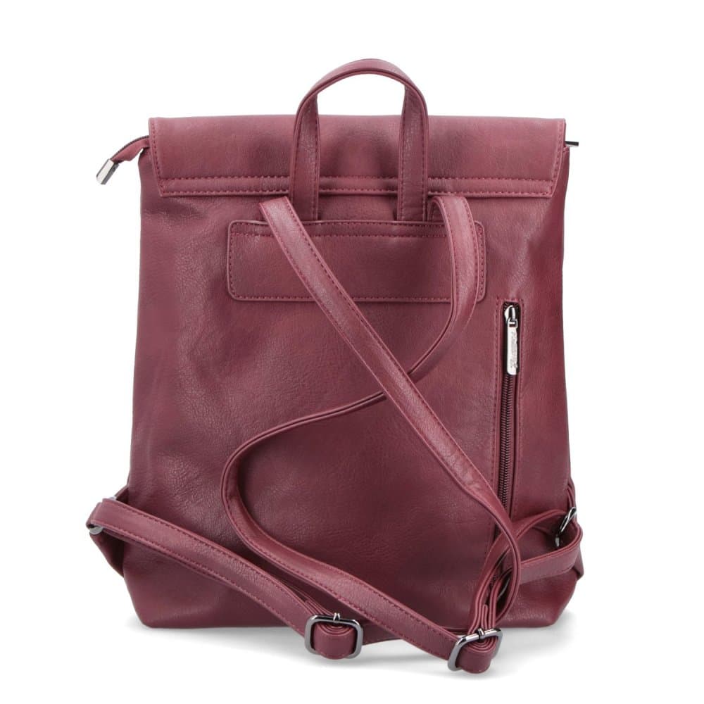 Tangerin Dámský elegantní koženkový batoh do města 8009 bordó 6