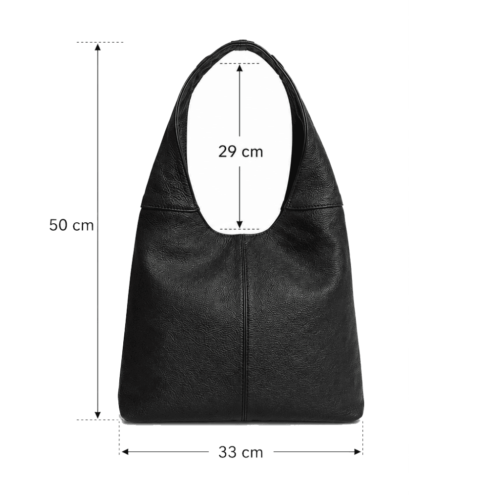 Dámská velká kožená kabelka SARA BAGS 5714 černá 2